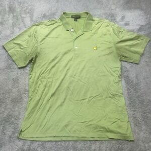 Masters Golf Polo Shirt Mens XL Pima Cotton Amen Corner Green Short Sleeve *SPOT